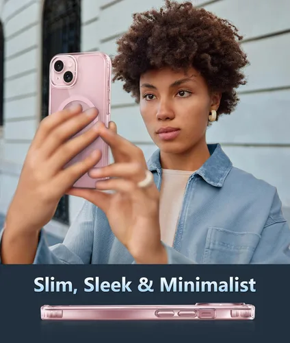 Miniatura 1545 de FNTCASE Funda para iPhone 13 Pro-Max: Fundas magnéticas transparentes compatibles con Magsafe Slim anti amarillamiento protección contra caídas