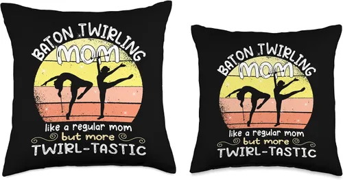 Miniatura 3 de Baton Twirling mom - gymnasts baton twirler Throw Pillow