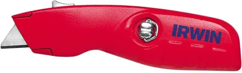 Cúter IRWIN, autorretráctil para seguridad (2088600), rojo