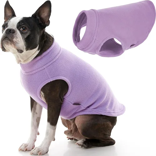 Miniatura 51 de Gooby - Chaleco de Vellón Elástico, Chaleco de Vellón Tipo Pullover Chaqueta Suéter para Perros, Azul Argyle, Extra Pequeño