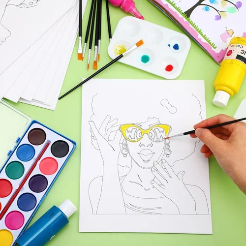 Miniatura 2 de Ctosree 12 juegos de lienzo predibujado para pintar adultos, kit de sorbo y pintura, lienzo preimpreso a granel para Pascua, Día de la Madre