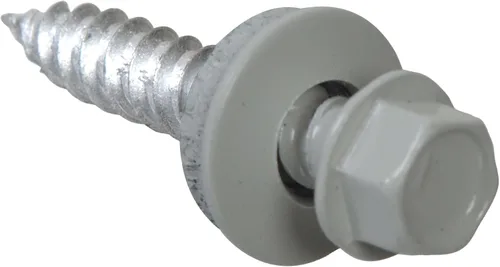 Miniatura 4 de HILLMAN 35263 Tornillos autoperforantes con cabeza hexagonal pintada en blanco (#7 x 1/2") - 100 piezas