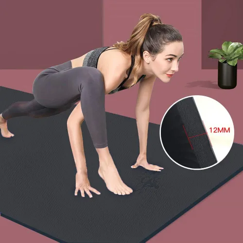 Miniatura 5 de Hatha Yoga - Tapete de yoga extra grueso de elastómero termoplástico, 72 x 32 pulgadas de grosor, 1/2 pulgadas, respetuoso con el medio ambiente