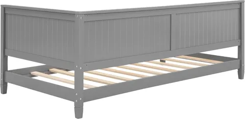 Miniatura 5 de Harper & Bright Designs Marco de sofá cama individual, plataforma de tamaño individual con soporte de listones, sofá cama individual de madera
