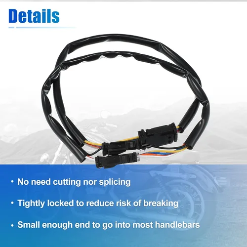 Miniatura 4 de X AUTOHAUX Arnés de extensión de cable de circuito de bus CAN de 12 pulgadas para manillar para Harley Davidson Softail Dynas Electra Glide Road