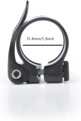 Miniatura 2 de Abrazadera de poste de asiento de bicicleta, 2 abrazaderas para tija de sillín de bicicleta, perno de abrazadera de liberación rápida para bicicleta