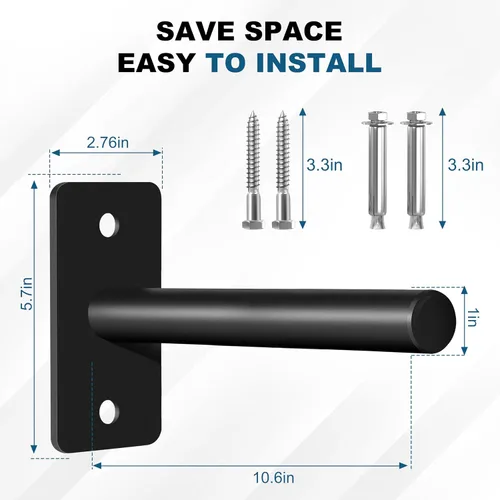 Miniatura 3 de EVERYMATE Soporte para placas de peso, soporte de placa de peso de montaje en pared para placas de parachoques, capacidad máxima de peso de 330