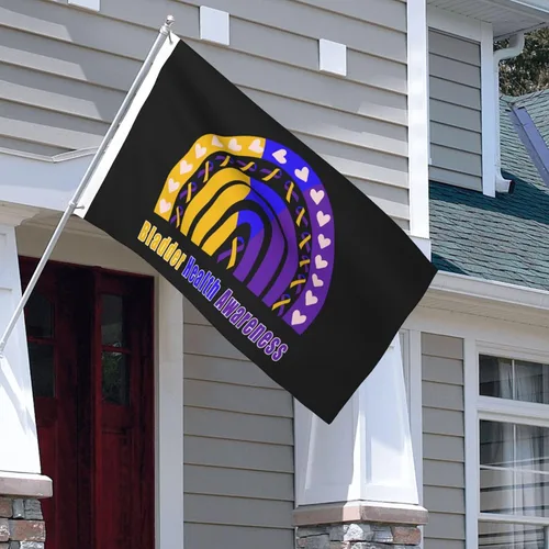 Miniatura 24 de Bandera de 3 x 5 pies para embarazo, concientización sobre la pérdida del bebé, arco iris, de doble cara, grande para pared, dormitorio, sala