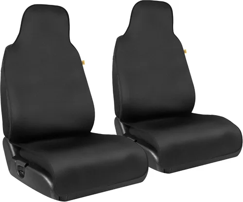 Miniatura 9 de CAT® Funda impermeable para asiento de automóvil para asientos delanteros, 1 pieza con ribete beige, funda de asiento de neopreno duradera