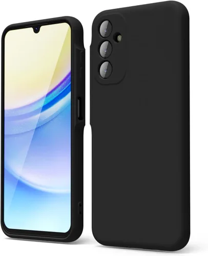 Miniatura 180 de oakxco Funda para teléfono Samsung Galaxy A12 con agarre de silicona líquida, linda delgada fina suave cubierta de gel de goma TPU lisa para mujeres