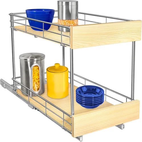 Miniatura 11 de LYNK PROFESSIONAL® SELECT™ Organizador de gabinete extraíble - 14" x 21" - Cajón deslizante para gabinetes de cocina - Estantes deslizantes