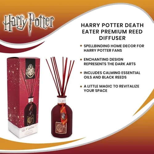 Miniatura 6 de Harry Potter House Gryffindor - Difusor de caña premium, aroma de aceite esencial con fragancia única, decoración del hogar, artículos esenciales