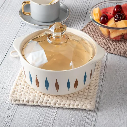 Miniatura 5 de Eiyye Soportes gruesos para ollas de ganchillo, almohadillas calientes hechas a mano, salvamanteles de ganchillo para platos calientes de cocina