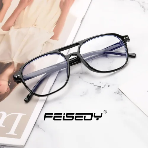 Miniatura 6 de FEISEDY Gafas de bloqueo de luz azul para mujeres y hombres, cuadrados, ligeros, antifatiga ocular y deslumbramiento UV B0141
