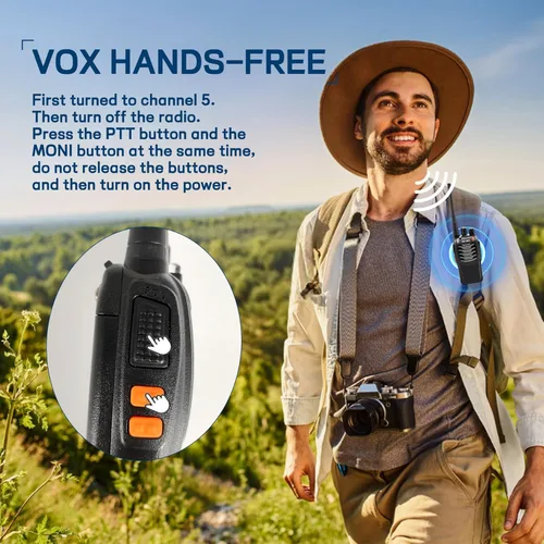 Miniatura 9 de MT-8S Walkie Talkies de largo alcance para adultos, radios Walkie Talkies con auricular de conducto, linterna, radio de 2 vías con batería