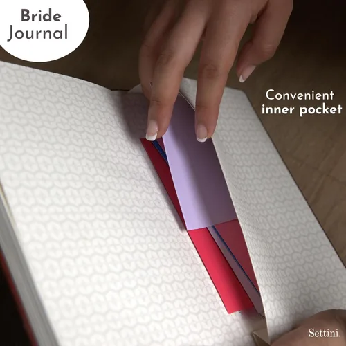Miniatura 9 de SETTINI - Cuaderno de tapa dura, piel sintética, cierre elástico, marcador de libros, bolsillo interior Plano, con renglones, rayado. Cuaderno