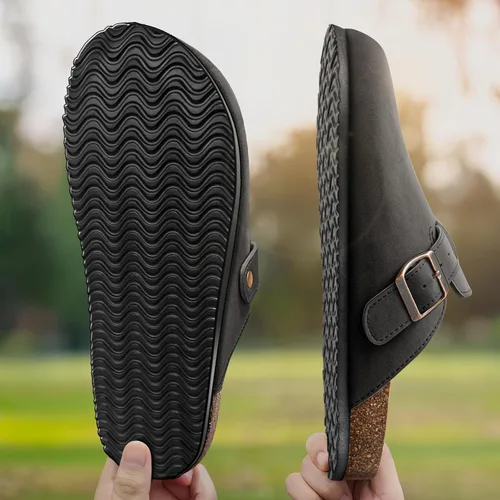 Miniatura 4 de BULLIANT Zuecos pantuflas sandalias de enfermería zapatos de trabajo para hombres y mujeres, parte superior con forro polar + plantilla de corcho