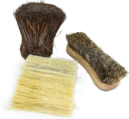 Miniatura 6 de Juego de cepillos de madera totalmente natural Mango de madera Cepillo de cerdas Palmyra para limpieza Productos de limpieza ecológicos
