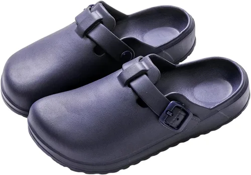 Miniatura 8 de Zuecos de jardín para mujer, zapatos cómodos de EVA sin cordones, bonitos zuecos impermeables impresos para enfermeras, hogar, exteriores, cocina