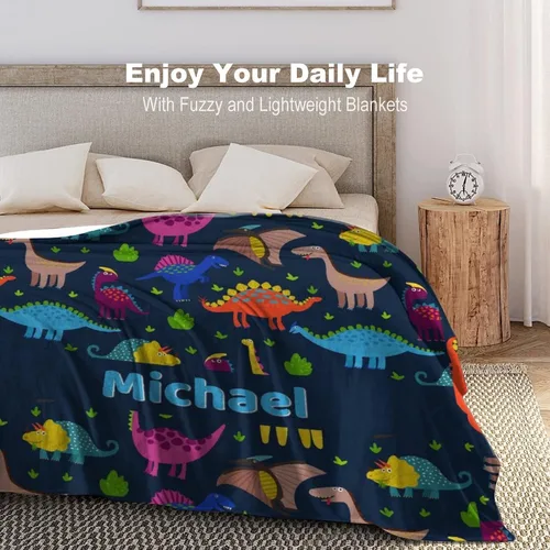 Miniatura 32 de Artsadd Manta de bebé personalizada para niños y niñas con nombre, manta personalizada con nombre de bebé con patrón de unicornio, manta