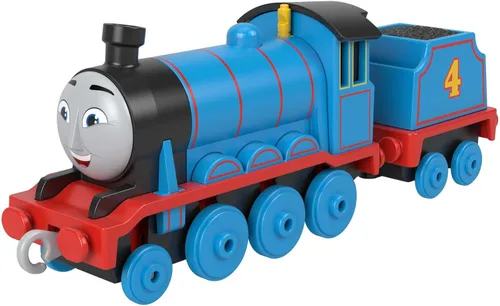 Miniatura 7 de Mattel Thomas & Friends - Tren de juguete, motor Hiro fundido a presión grande y auto de carga de la serie Classic & All Engines Go
