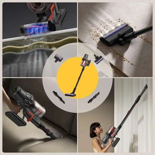 Miniatura 8 de Aspiradoras para el hogar, aspiradora inalámbrica antienredos de hasta 90 minutos con filtro HEPA, aspiradora portátil recargable inalámbrica de 590