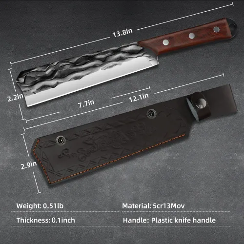 Miniatura 6 de Machete de supervivencia con funda para cortar árboles, para trabajo de jardín y para machetes de bushcrafting, machete de hoz de servicio pesado