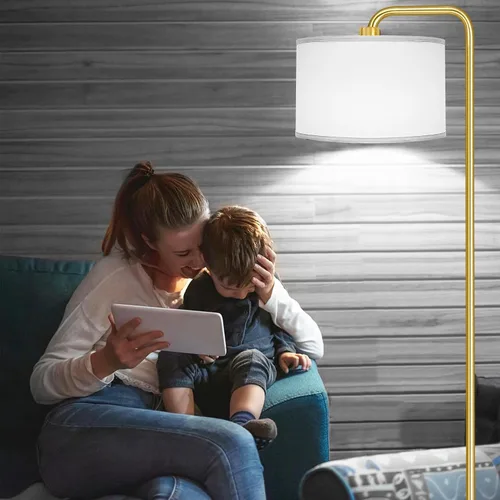 Miniatura 3 de [Actualizada] Lámpara de pie LED para sala de estar, lámpara de pie de 3 temperaturas de color con interruptor de pie, lámpara de pie moderna alta