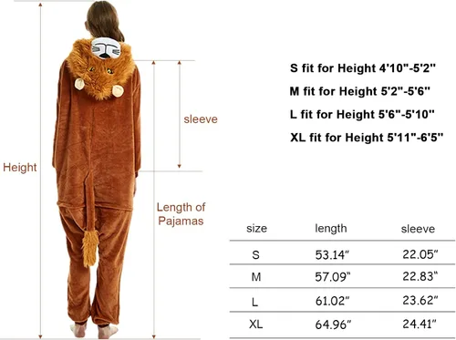 Miniatura 5 de Pijama de forro polar de animal para mujer, disfraz de una pieza para Navidad, Halloween, cosplay