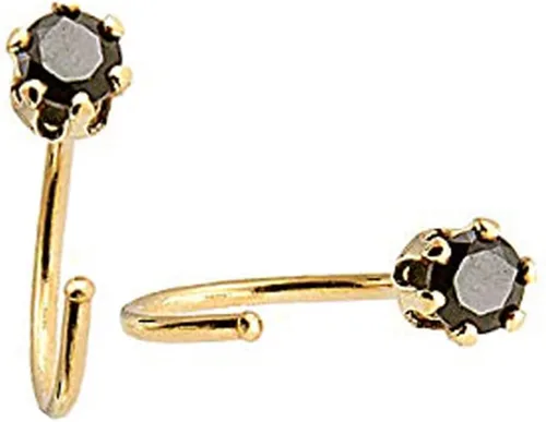 Miniatura 66 de Half Huggie Birthstone Gold Hoop Earrings for Women Tiny Cartilage Stud Piercing Earring Hypoallergenic Earring Screw Back Dainty Hug
