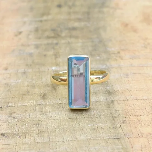 Miniatura 62 de Anillo de plata de ley maciza superpuesta de oro amarillo de 18 quilates para mujer, anillo de compromiso de plata esterlina, juego de bisel