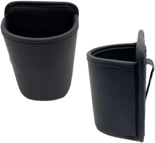 Miniatura 6 de JAVOedge Paquete de 2 soportes negros para almacenamiento de automóvil, para bolígrafos, monedas, dinero en efectivo, cabe en portavasos