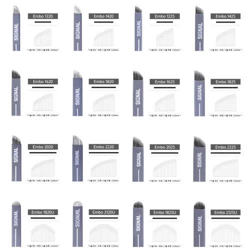 Miniatura 5 de Signal Embo Agujas Microblading para Maquillaje Permanente y Tatuajes de Cejas Preparación por Amber Lash para Profesionales (2020)
