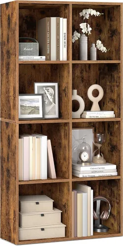 Miniatura 12 de VASAGLE Custos Collection - Estantería para libros tipo cubo con 4 compartimentos, 9.4 x 26 x 26 pulgadas, estantería de almacenamiento para sala