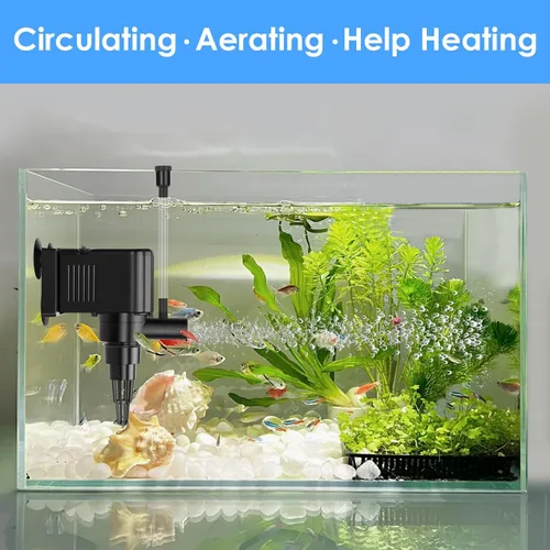 Miniatura 2 de AquaMiracle Bomba de agua circulante para acuario, bomba de agua de circulación de 210 GPH para acuarios de 40-60 galones con características