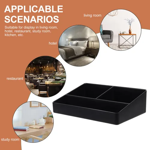 Miniatura 9 de Tofficu Organizador de bolsas de té de 3 compartimentos, pequeña caja de almacenamiento de té de plástico para cajón y encimera, soporte