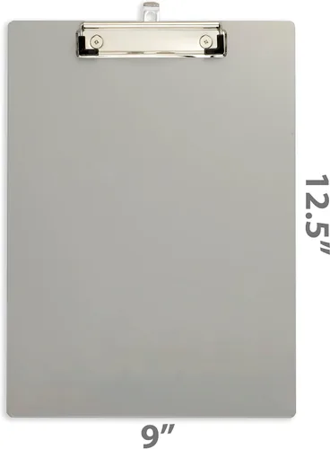 Miniatura 2 de Officemate Portapapeles magnético de aluminio con clip de perfil bajo, plata (83217)