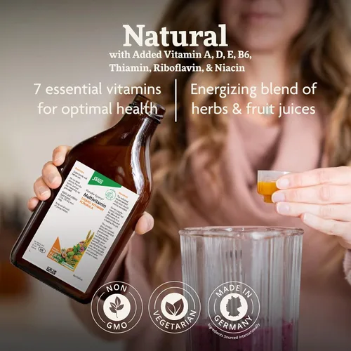 Miniatura 3 de Floradix Epresat Multivitamínico líquido para adultos, suplemento de hierbas, suplemento diario con vitamina A, D, B6, cardo mariano y más, apoya