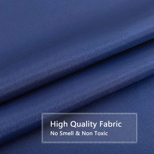Miniatura 5 de LLSCL Cortina de ducha de tela azul con contrapeso inferior, calidad de hotel impermeable, 72 x 72 pulgadas, lavable a máquina Azul marino