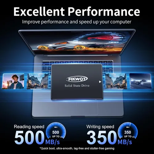 Miniatura 3 de Fikwot FS810 128GB SSD, SSD SATA III de 6 Gb/s de 2,5 pulgadas, unidades de estado sólido, hasta 560 MB/s, Flash NAND TLC 3D, SSD interno