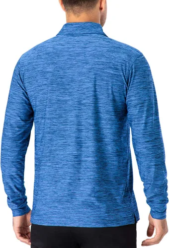 Miniatura 13 de NAVISKIN Camisas polo para hombre, de secado rápido, UPF 50, manga larga y corta, que absorben la humedad