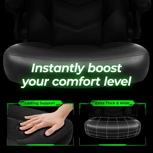 Miniatura 5 de N-GEN GAMING Silla de escritorio para videojuegos ergonómica con soporte lumbar, altura ajustable, brazos abatibles y ruedas giratorias con diseño