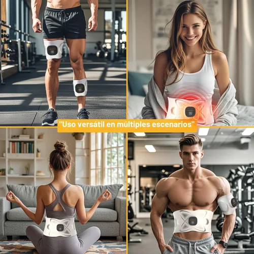 Miniatura 11 de Escultor de abdominales, cinturón de tonificación abdominal con almohadilla térmica para eliminación de celulitis estomacal, quema de grasa, máquina