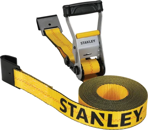 Miniatura 13 de STANLEY S10002-12 Correas de trinquete negras/amarillas de 1" X 12' - Carga de trabajo segura de 500 LBS / Fuerza de rotura de 1,500 LBS, paquete