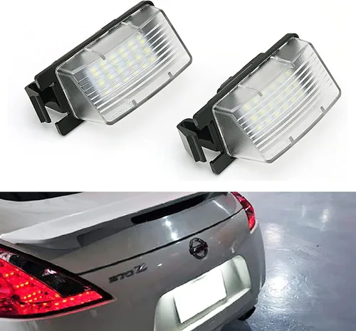 Xinctai Conjunto de lámpara de matrícula LED compatible con Nissan 350Z 370Z GTR Cube Leaf Versa Sentra e Infiniti G25 G35 G37 Q40 Q60