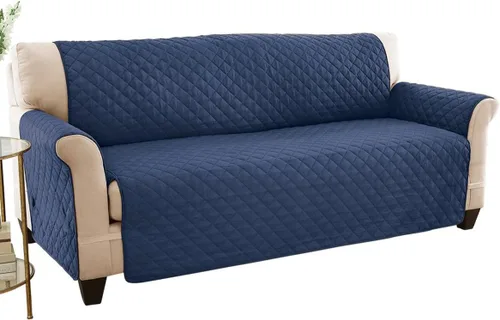 Miniatura 17 de Collections Etc - Funda protectora acolchada, reversible y resistente a derrames para muebles con lazos - Cubre el fondo del asiento, el respaldo