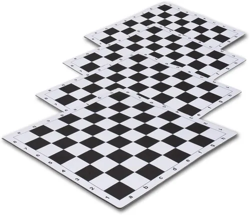 Tablero de ajedrez de torneo estilo alfombrilla de ratón - 2.25" por la Federación de Ajedrez de los Estados Unidos negro 4 unidades