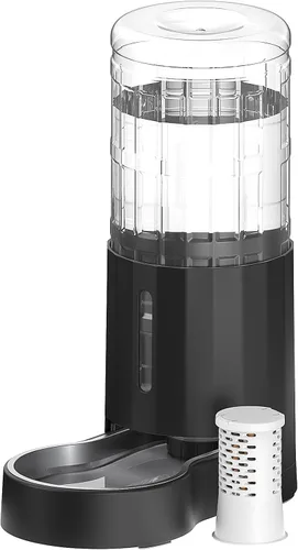 Miniatura 26 de CZPET Dispensador automático de agua de 7L para perros y gatos con cuenco de acero inoxidable, dispensador de agua por gravedad, 100% libre de BPA
