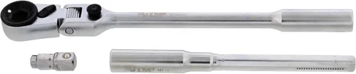 Miniatura 2 de VIM Tools Juego de 3 llaves de trinquete a mango en T, juego de trinquete pequeño de 1/4 pulgadas con extensión de enchufe y adaptador