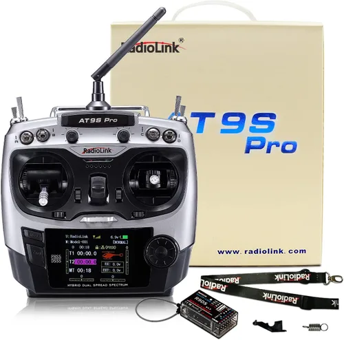 Miniatura 9 de Radiolink AT9S Pro 10/12 Canales Transmisor y Receptor de Radio R9DS, Largo Alcance para Avión/Jet/Drone de Carrera FPV/Cuad/Camión RC Coche/Barco